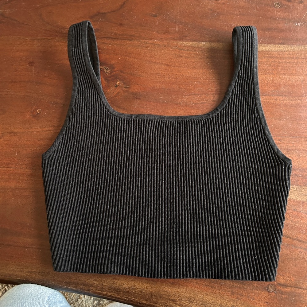 Aritzia Babaton Sculpt Knit Squareneck Cropped Tank Top • size small - Picture 10 of 12